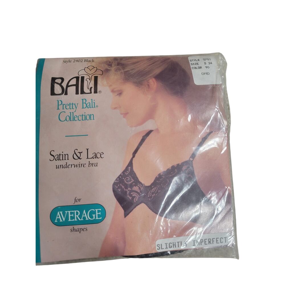 Bali Comfort Skamp Less Full Coverage Underwire Bra New  Black Size 34D